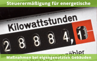 Steuerermäßigung bei energetischen Maßnahmen