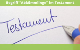 Abkömmlinge im Testament